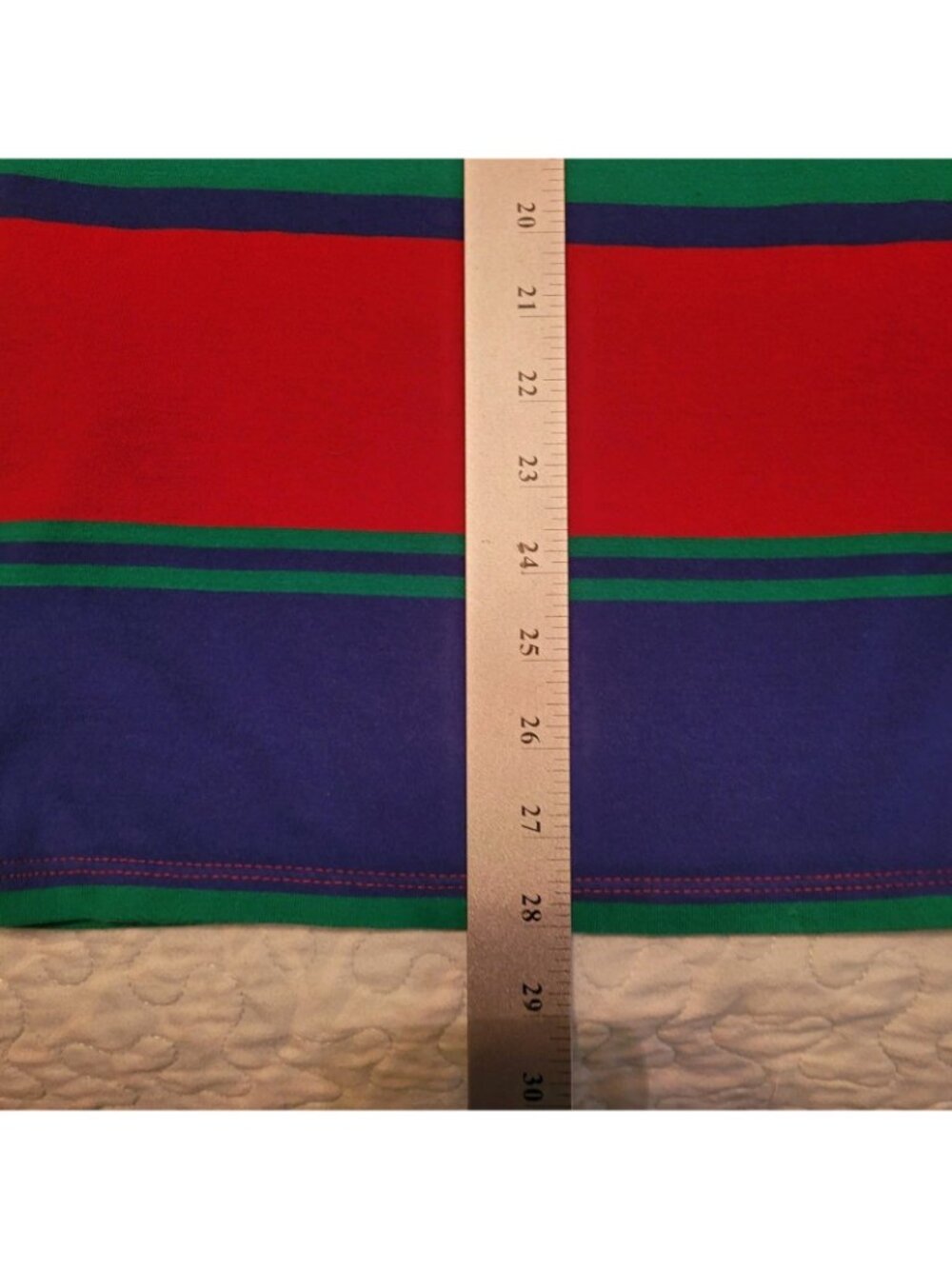 GUESS Originals Striped T-Shirt Men's Medium Red Green Blue American Tradition - Picture 10 of 10